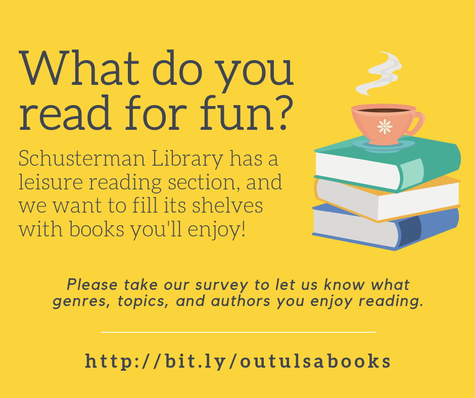Survey: What do you read for fun? | Schusterman Library